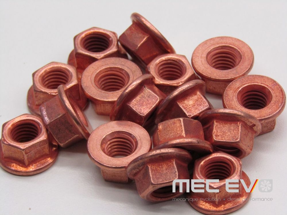 Shouldered M8 Copper Lock Nut Kit 